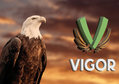 طريقة تصميم لوجو شركة تشطيبات vigor